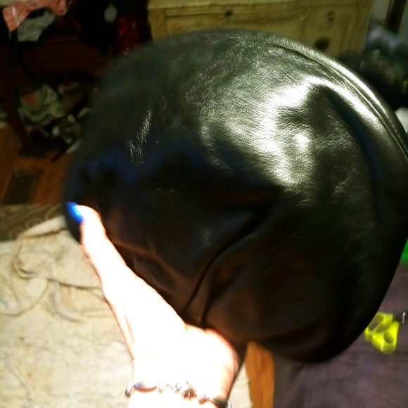 Vintage leather black clutch - Picture 1 of 9